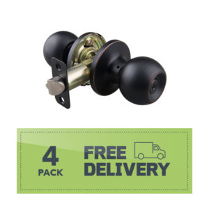 Keyed Entry Round Knob ORB 4-pack