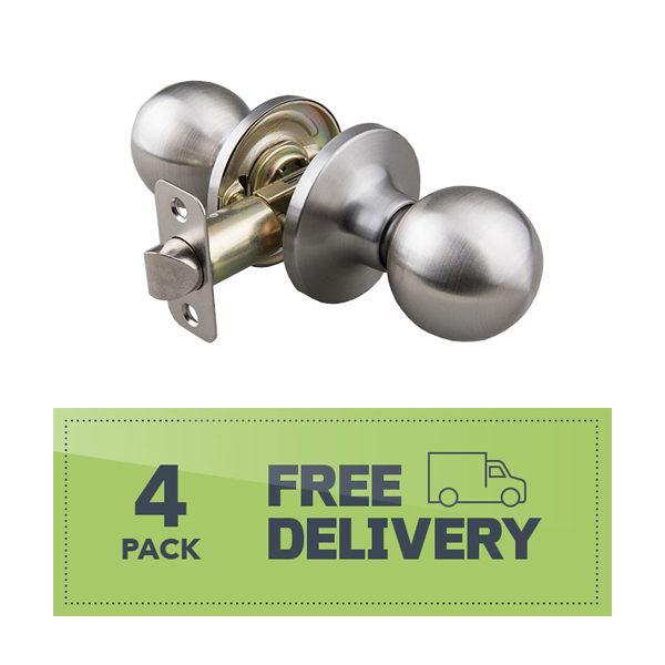 Passage Round Knob BN 4-pack