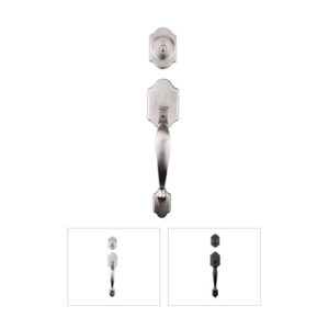 SINGLE CYLINDER EXTERIOR ENTRANCE HANDLE SET