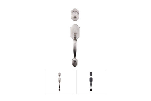 SINGLE CYLINDER EXTERIOR ENTRANCE HANDLE SET