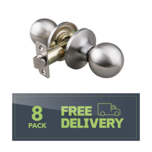 Passage Round Knob BN 8-pack