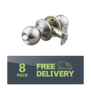 Privacy Round Knob BN 8-pack