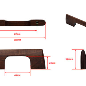 4" Walnut CABINET PULL HANDLE - Image 3