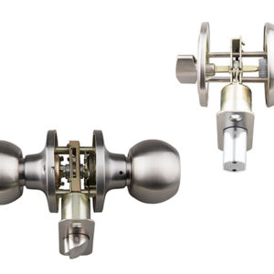 Round Knob COMBO, Keyed Entry & Deadbolt, BN, up to 5 key alike - Image 2