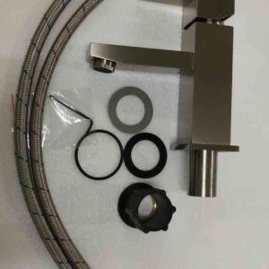 Single Handle Bathroom Faucet, Brushed Nickle - Image 4